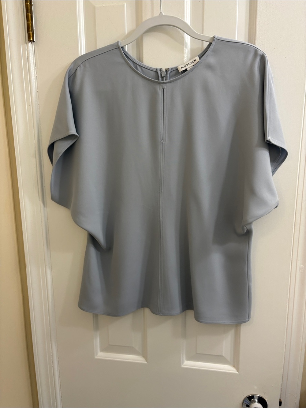 Nordstrom Light Blue Short Sleeve Blouse